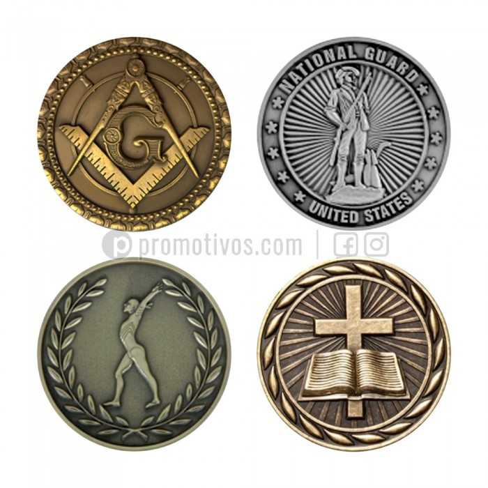 ▷ Monedas Conmemorativas Metálicas Grabadas en 3D con tu Diseño